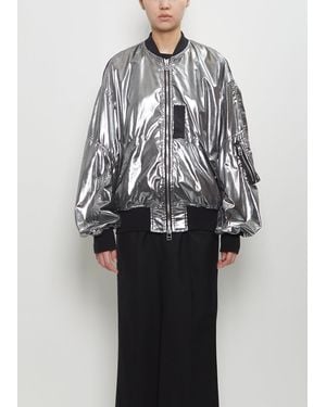 Junya Watanabe Foiled Cotton Bomber Jacket - Gray
