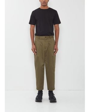 Comme des Garçons Pleated Cotton Pants - Green