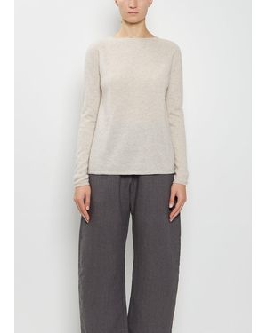 Apuntob Silk Cashmere Crewneck Jumper - White