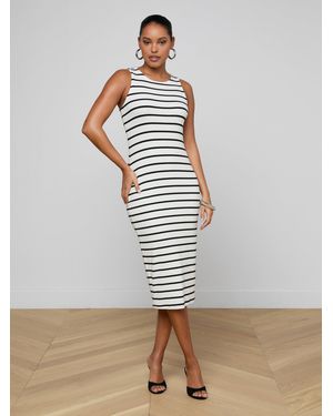 L'Agence Nura Racerback Midi Dress - White