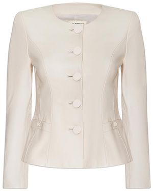 L'Agence Mariella Leather Jacket - Natural