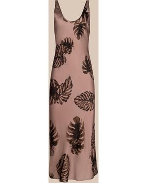L'Agence Akiya Satin Maxi Dress - Natural