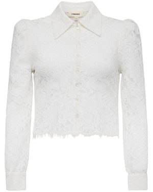 L'Agence 'Agence Anita Lace Blouse Top - White