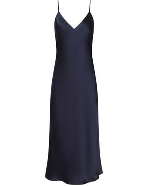 L'Agence Seridie Silk Slip Dress - Blue