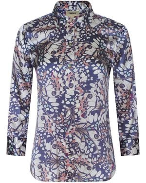 L'Agence Dani Silk Blouse Top - Natural