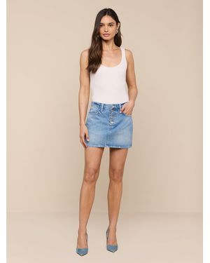 L'Agence Solene Jean Mini Skirt - Blue