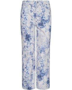 L'Agence June Cropped Stovepipe Jean - Blue