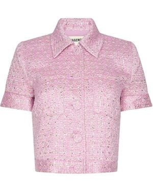 L'Agence Chita Tweed Jacket - Pink