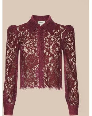 L'Agence Anita Lace Blouse Top - Pink