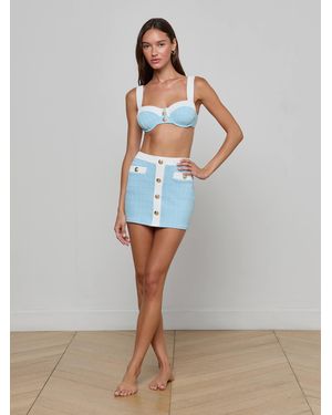 L'Agence Minijupe Paréo Coco, Bleu Poudré/Blanc - Multicolore