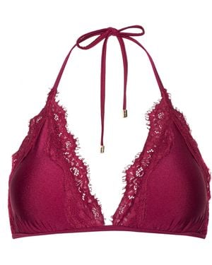 L'Agence Annabelle Triangle Bikini Top - Red