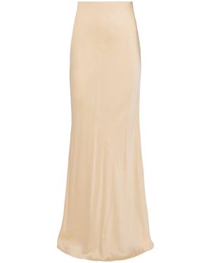 L'Agence Zeta Satin Maxi Skirt - Natural