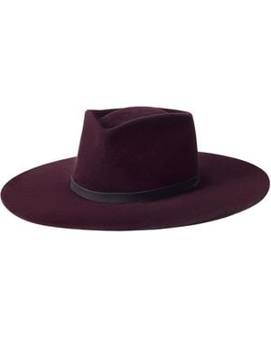 L'Agence Reyes Leather Band Fedora - Purple