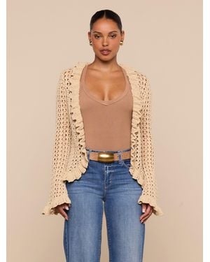 L'Agence 'Agence Solaris Crocheted Cardigan - Blue