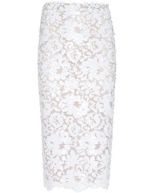 L'Agence Makena Sequin Pencil Skirt - White