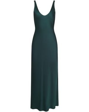 L'Agence Akiya Satin Maxi Dress - Green