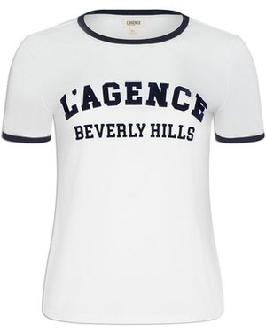 L'Agence Tommie Crewneck T-Shirt - Blue