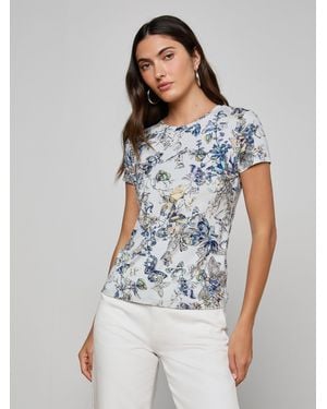 L'Agence 'Agence Ressi Fitted T-Shirt - Blue