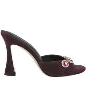 L'Agence Avery Suede Open-Toe Mule - Natural