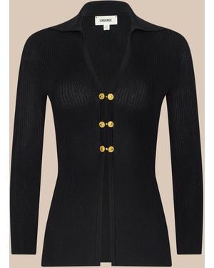 L'Agence Cardigan Kaye En Noir/Or