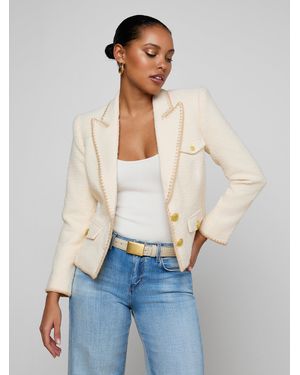 L'Agence Wylla Tweed Blazer - White
