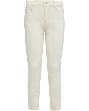 L'Agence Sada Slim-Leg Cropped Jean - White