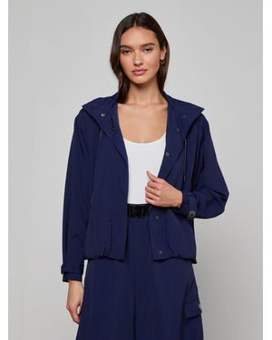 L'Agence Geovana Hooded Windbreaker - Blue