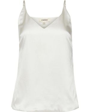 L'Agence Gabriella Silk Camisole - White
