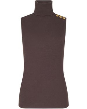 L'Agence Ceci Sleeveless Turtleneck - Purple