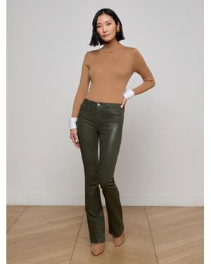 L'Agence Ruth Coated Straight-Leg Jean - Multicolor