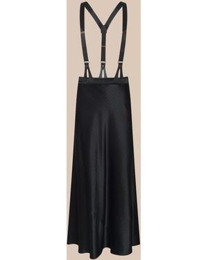 L'Agence Vespera Suspender Maxi Skirt - Natural