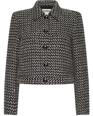 L'Agence Marla Cropped Jacket - Black