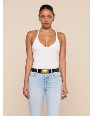 L'Agence Body Wrenna Dos Nageur En Blanc - Bleu