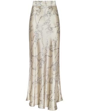 L'Agence Ryker Silk Maxi Skirt - Natural