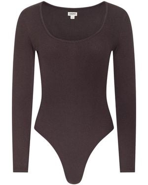 L'Agence Elara Scoopneck Bodysuit - Purple
