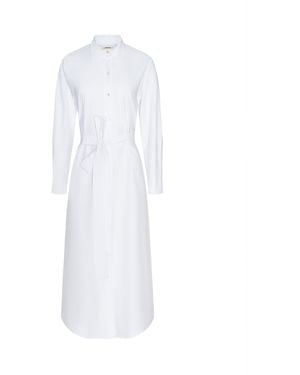 L'Agence Ridley Shirt Dress - White