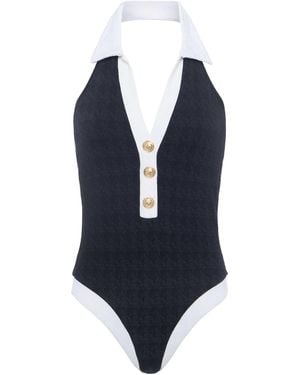 L'Agence 'Agence Natalya Collared One-Piece - White