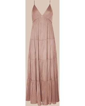 L'Agence Lua Tiered Maxi Dress - Natural
