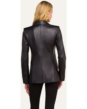 L'Agence Chamberlain Leather Blazer - Black