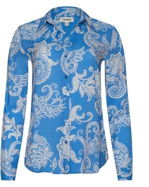 L'Agence Holly Blouse Top - Blue