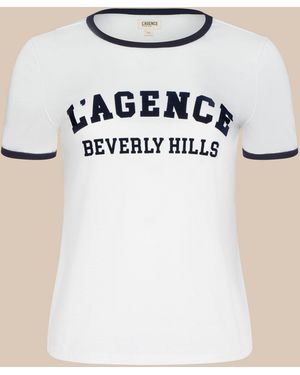 L'Agence Tommie Crewneck T-Shirt - Blue