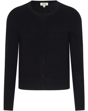 L'Agence Malone Cashmere Cardigan - Black