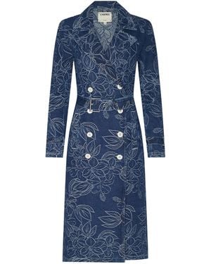L'Agence Bradley Trench Coat - Blue