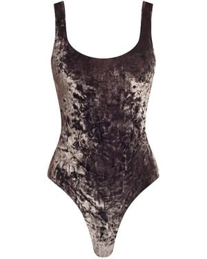 L'Agence Kalea Velvet Bodysuit - Natural
