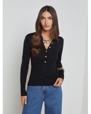 L'Agence Pull À Manches Longues Sterling En Noir/Or