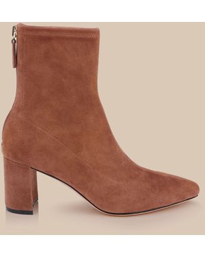 L'Agence Salome Stretch Suede Boot - Natural