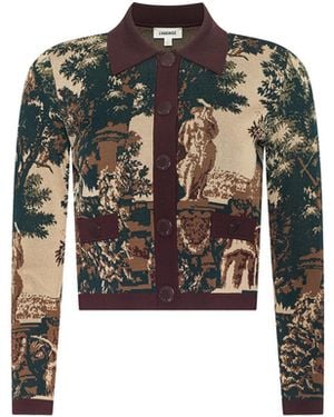 L'Agence Osiris Jacquard Cardigan - Black