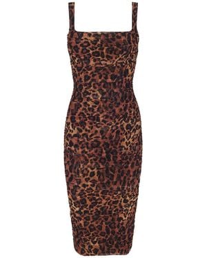 L'Agence Anya Shirred Dress - Natural