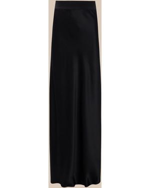 L'Agence Ryker Waistband Silk Skirt - Black