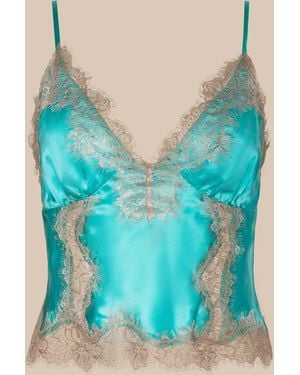 L'Agence 'Agence Kimber Silk Lace Camisole - Blue